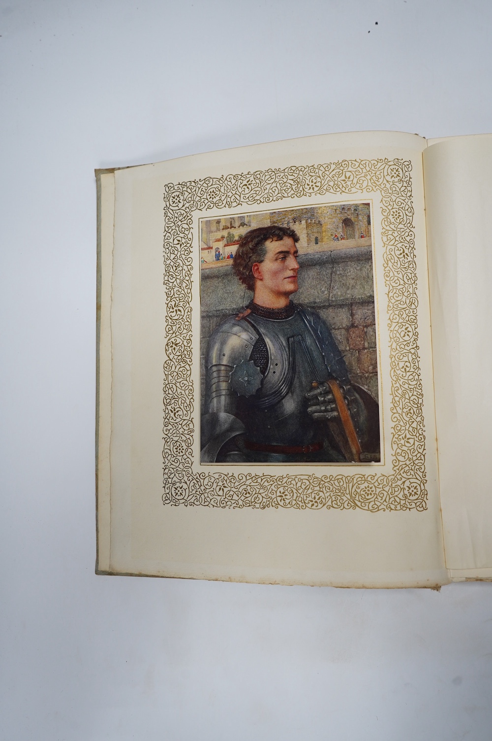 Colour plate books -9 works - Tennyson, Alfred Lord - Idylls of the Kings, illustrated by Eleanor Forstescue Brickdale, with 21 tipped-in colour plates, 4to, half cloth, Hodder and Stoughton, London, [1921]; Wheeler Wilc